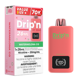 Watermelon CG - Dripn By Envi 70k Disposable Vape 26ml 70000 Puffs