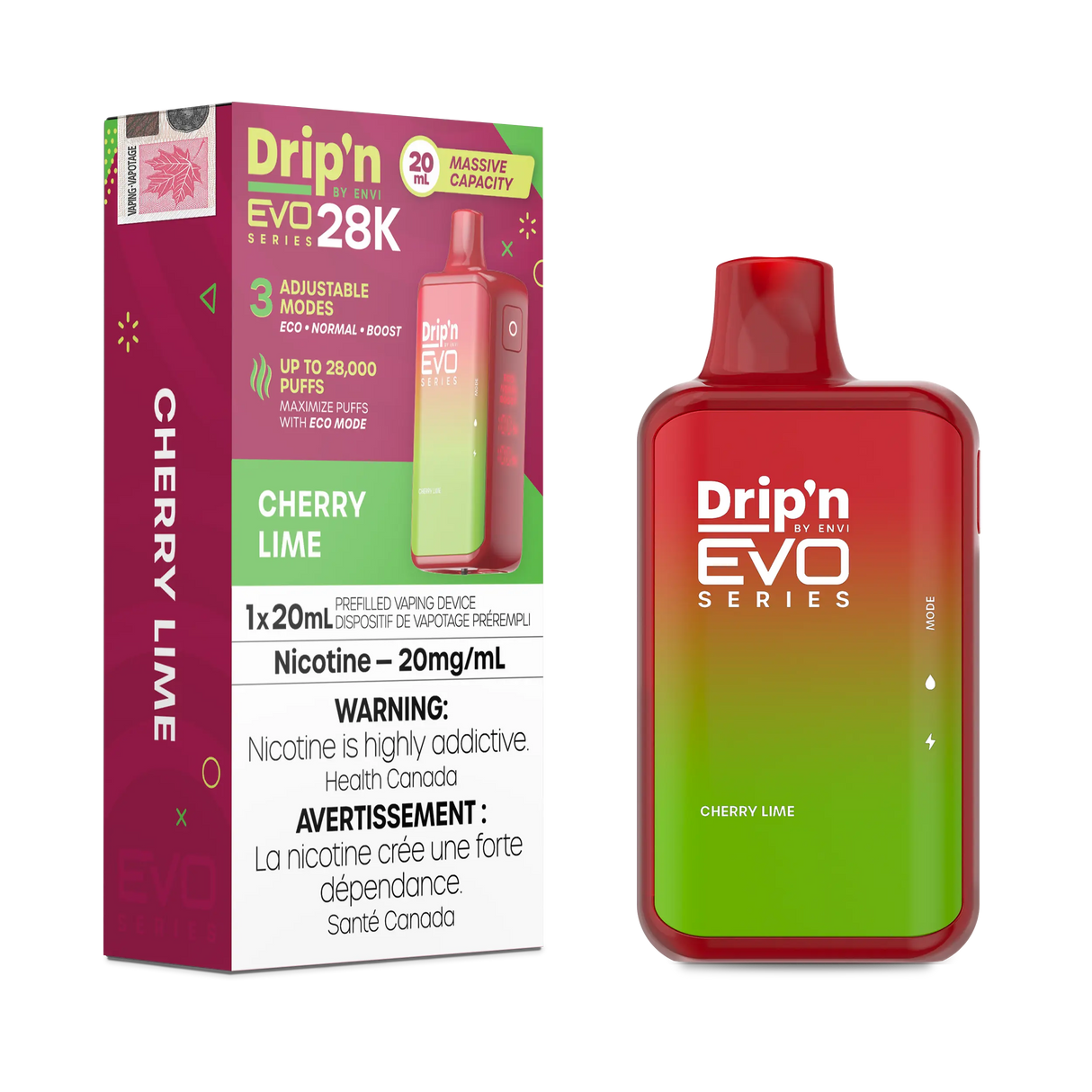 Drip'n by Envi EVO Series 28K Disposable - Cherry Lime