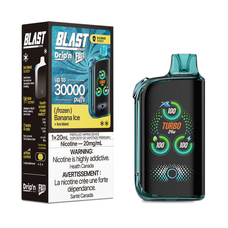 Drip'n By Envi FASTA Blast Series 30K Disposable Vapes - Banana Ice Flavor