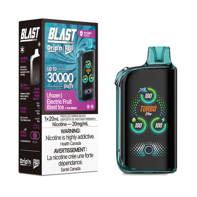 Drip'n By Envi FASTA Blast Series 30K Disposable Vapes - Electric Fruit Blast Ice Flavor