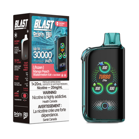 Drip'n By Envi FASTA Blast Series 30K Disposable Vapes - Mango Peach Watermelon Ice Flavor