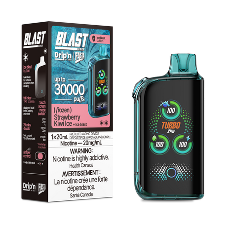 Drip'n By Envi FASTA Blast Series 30K Disposable Vapes - Strawberry Kiwi Ice Flavor