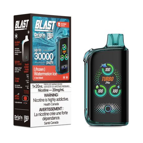 Drip'n By Envi FASTA Blast Series 30K Disposable Vapes - Watermelon Ice Flavor