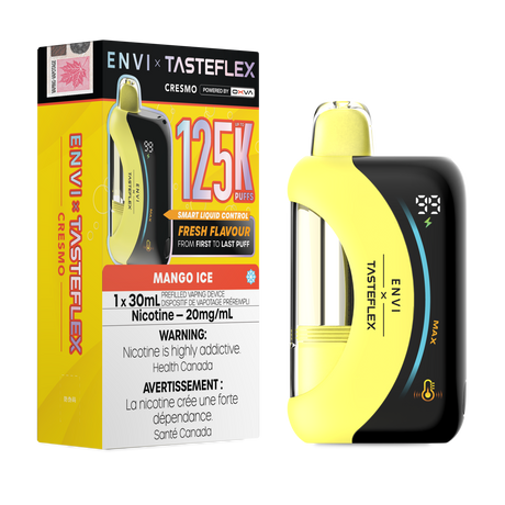 ENVI x TasteFlex Cresmo 125K Mango Ice clear tank disposable vape