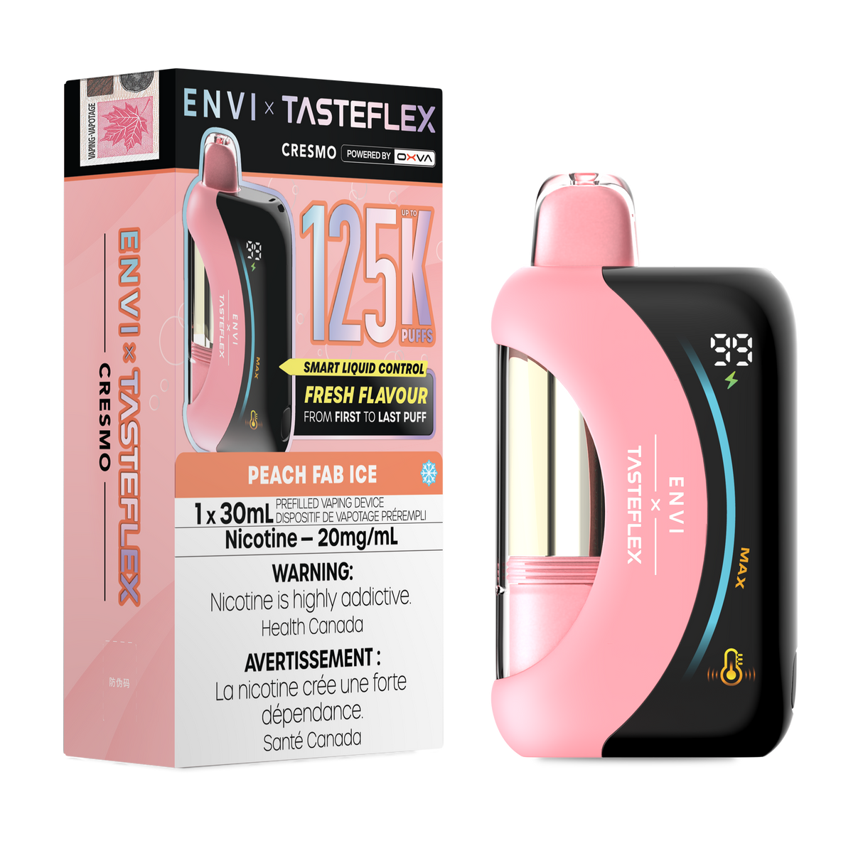 Peach Fab Ice ENVI x TasteFlex Cresmo 125K 30mL disposable