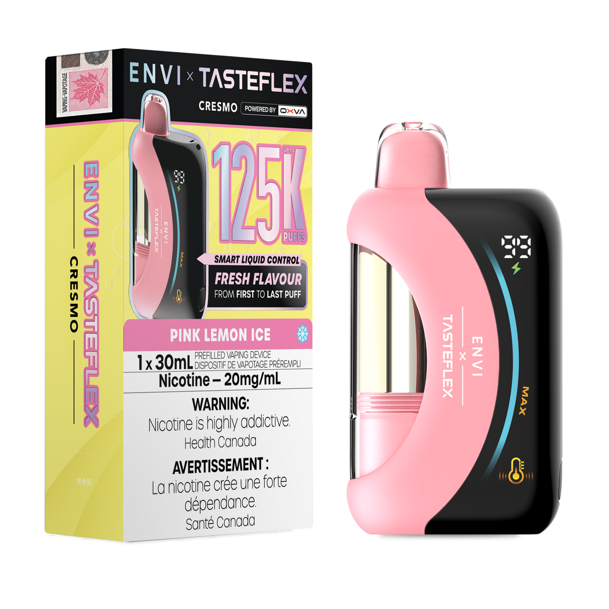 Pink Lemon Ice ENVI x TasteFlex Cresmo 125K 30mL disposable vape