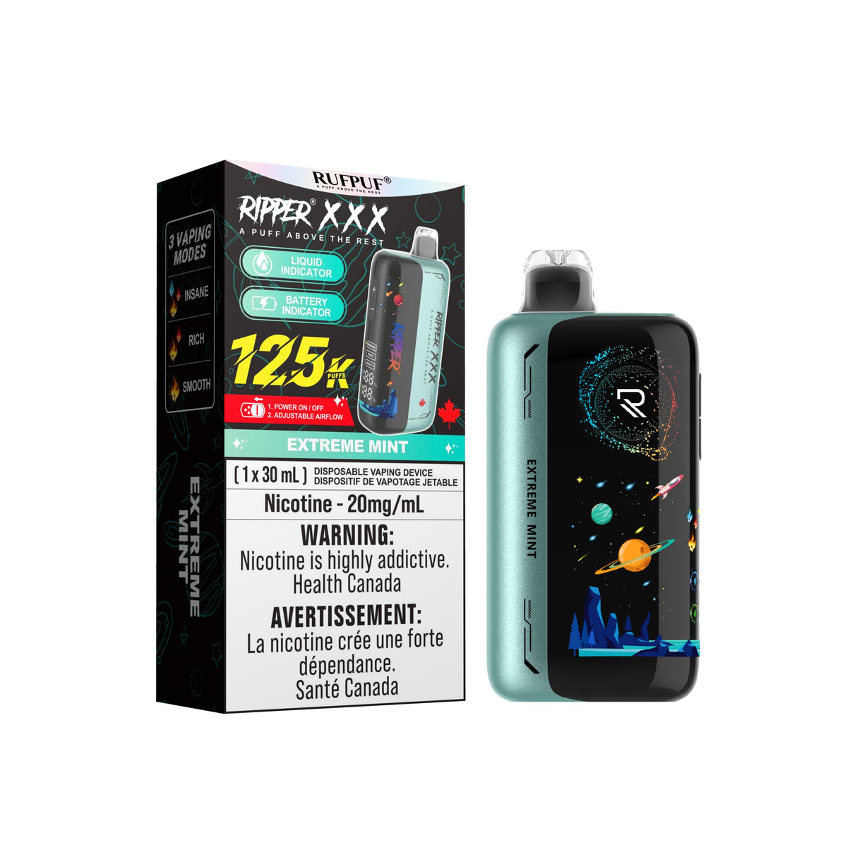 Extreme Mint Ripper XXX 125K Disposable Vape