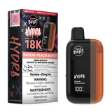 HYDRA by Flavour Beast Packin' Peach Berry Disposable Vape with Peach and Berry Flavours 18k puffs.