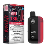 HYDRA by Flavour Beast Sic Strawberry Disposable Vape with Fresh Strawberry Flavour 18k puffs.