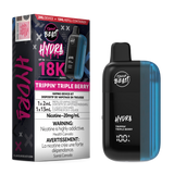 HYDRA by Flavour Beast Trippin' Triple Berry Disposable Vape with Berry Flavour Blend 18k puffs.