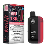 HYDRA by Flavour Beast Weekend Watermelon Disposable Vape with Fresh Watermelon Flavour 18k puffs.