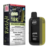 HYDRA by Flavour Beast Wild White Grape Disposable Vape with Fresh White Grape Flavour 18k puffs.