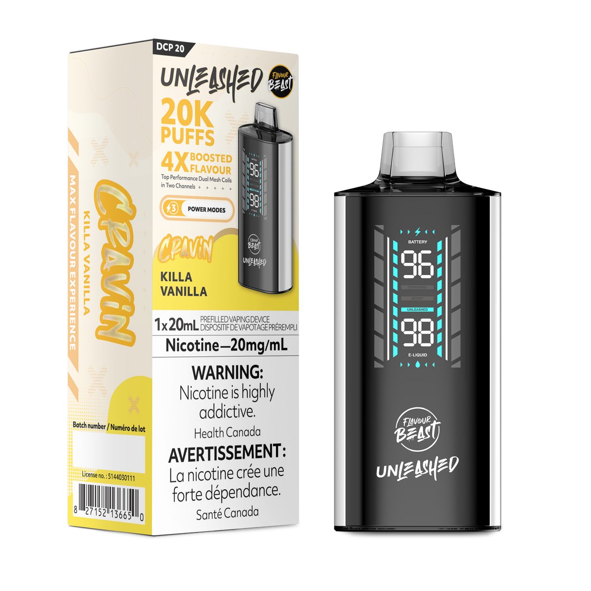 Flavour Beast Unleashed DCP 20K Disposable - Cravin Killa Vanilla