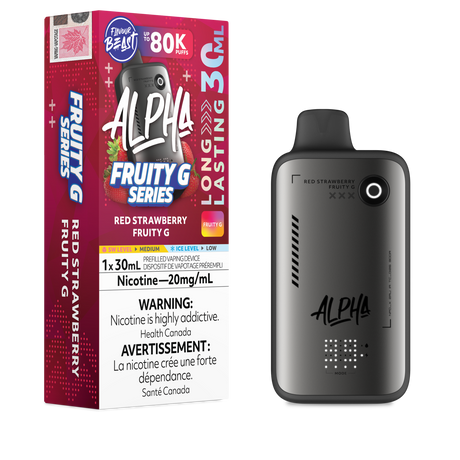 Flavour Beast Alpha 80K Disposable Vape Red Strawberry Fruity G disposable vape with up to 80,000 puffs