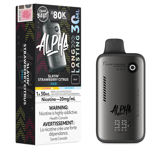 Slayin Strawberry Citrus Iced Flavour Beast Alpha 80K Disposable Vape 80000 puffs disposable vape