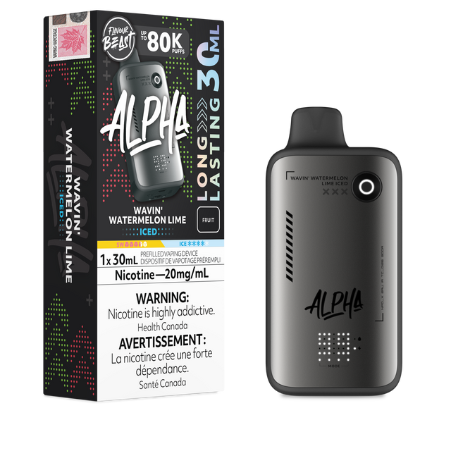Wavin Watermelon Lime Iced Flavour Beast Alpha 80K Disposable Vape 80000 puffs disposable vape