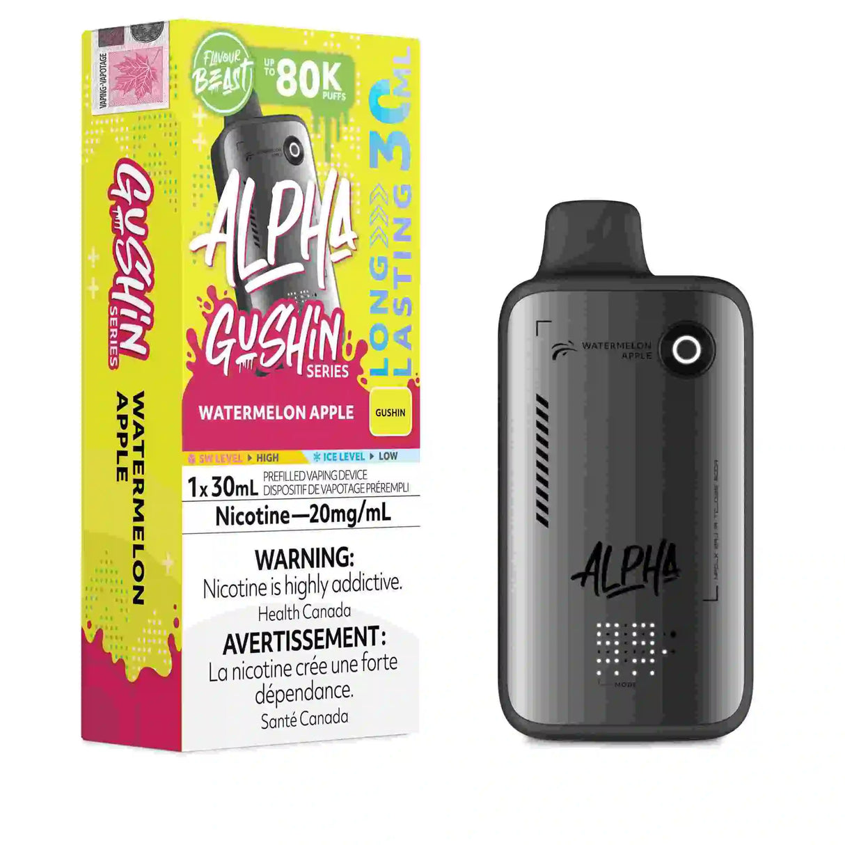 Flavour Beast Alpha 80K Gushin Watermelon Apple Disposable Vape 30mL