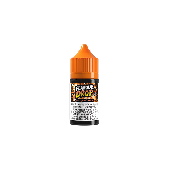 Juicy Peachy Ice Flavour Drop 30mL Nic Salt e-liquid with peach ice flavour
