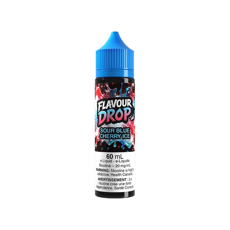 Sour Blue Cherry Ice Flavour Drop 60mL Nic Salt e-liquid with sour blue cherry ice flavour