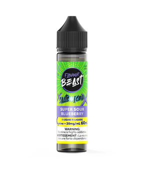 Super Sour Blueberry Iced - Flavour Beast Vape Juice E-Liquid Nic Salt 60ml