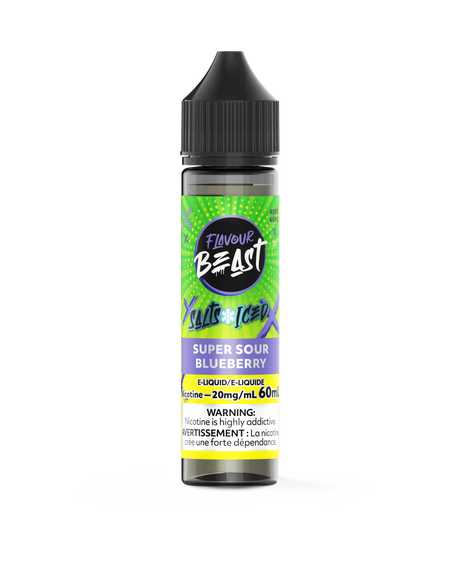 Super Sour Blueberry Iced - Flavour Beast Vape Juice E-Liquid Nic Salt 60ml
