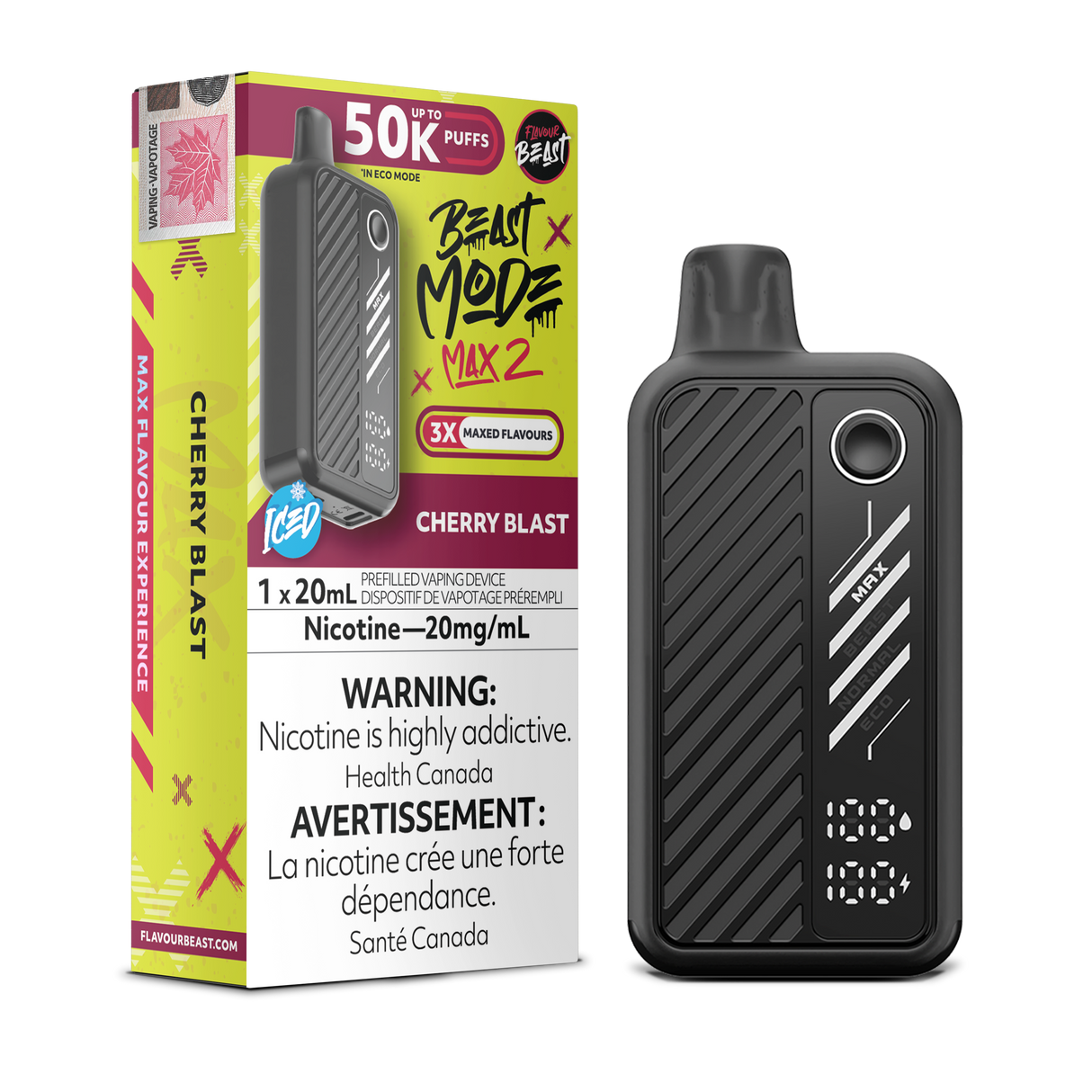 Flavour Beast 50K BeastMode Max 2 Disposable Vape - 50000 Puffs - Cherry Blast