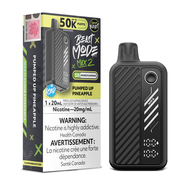 Flavour Beast 50K BeastMode Max 2 Disposable Vape - 50000 Puffs - Pumped Up Pineapple