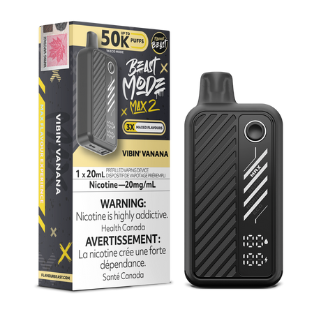 Flavour Beast 50K BeastMode Max 2 Disposable Vape - 50000 Puffs - Vibin Vanana