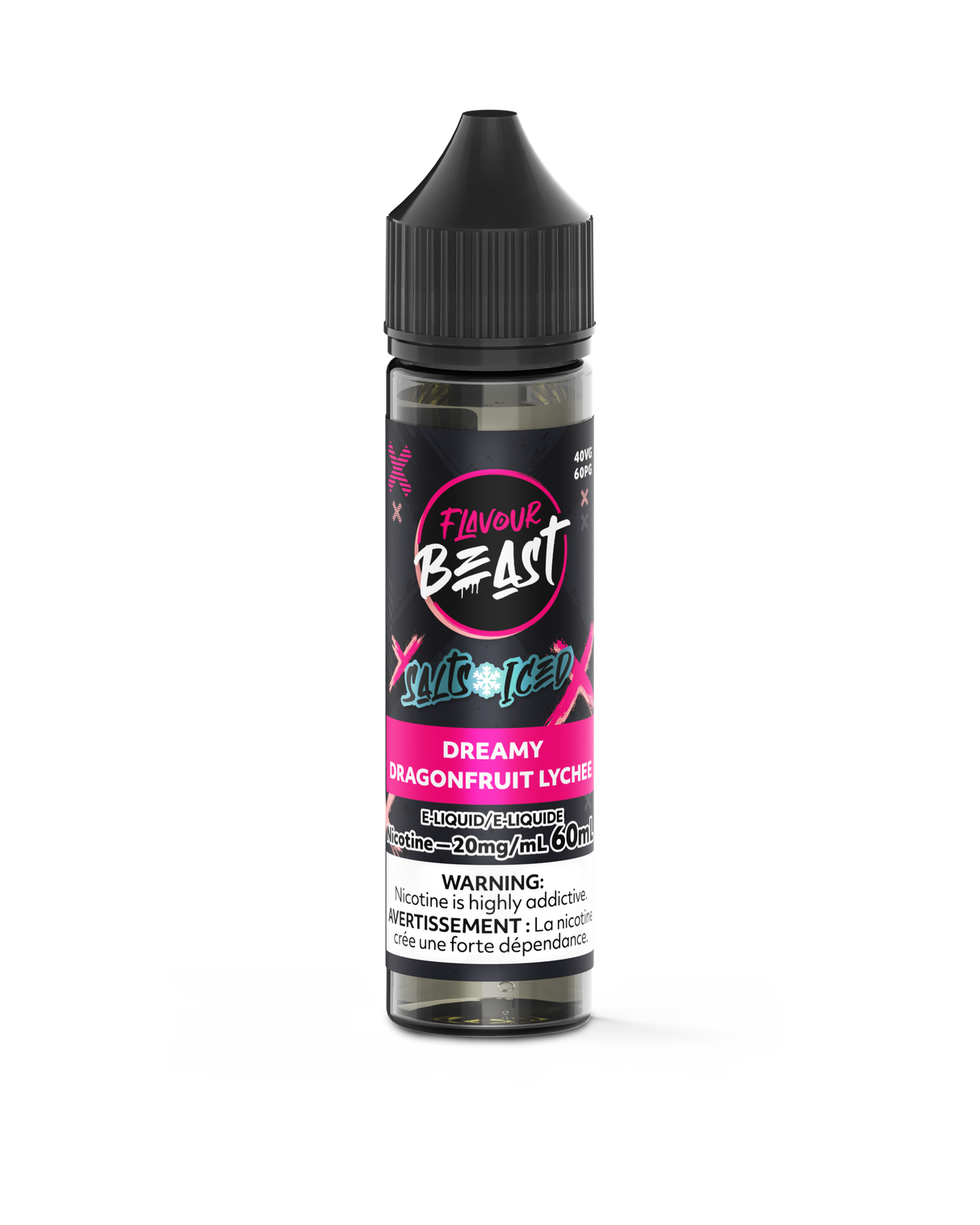 Flavour Beast Salt Juice E-Liquid - Dreamy Dragonfruit Lychee Iced