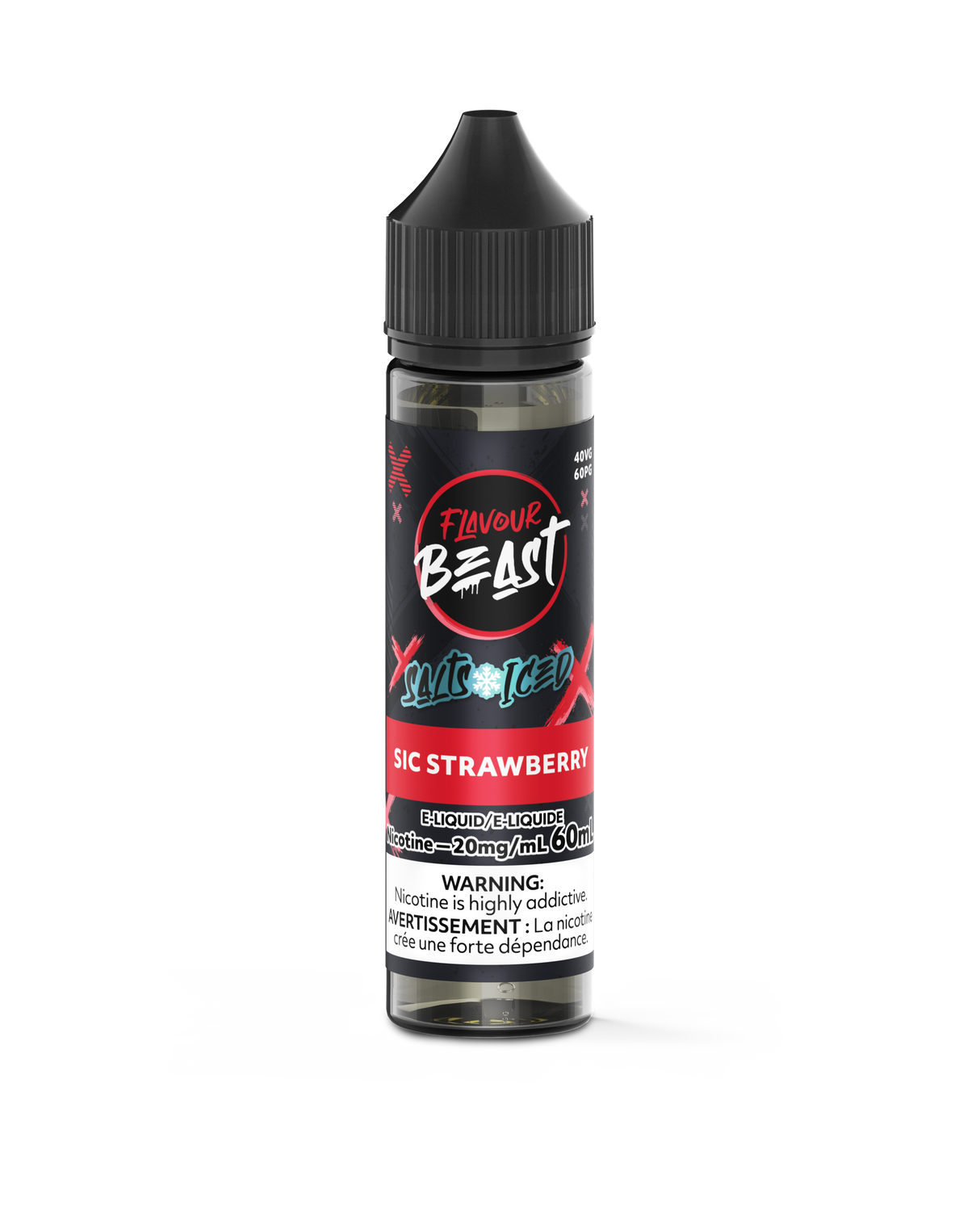 Flavour Beast Salt Juice E-Liquid - Sic Strawberry Iced