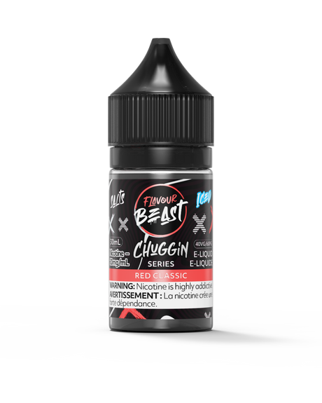 Red Classic Iced Chuggin Series Salt Flavour Beast Juice E-Liquid 30ml Gorilla Bottle