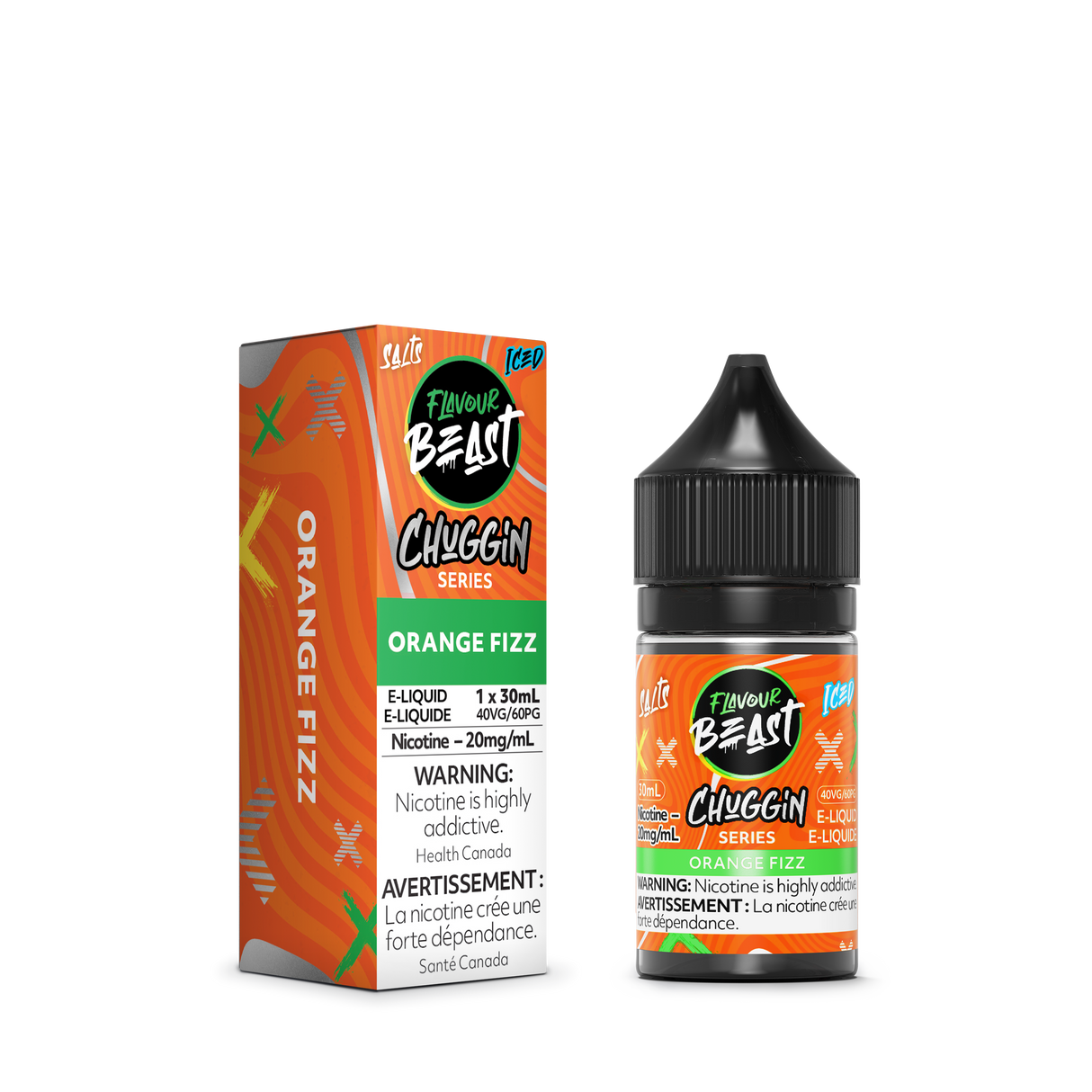 Orange Fizz Iced - Chuggin Series Salt - Flavour Beast Juice E-Liquid Pack