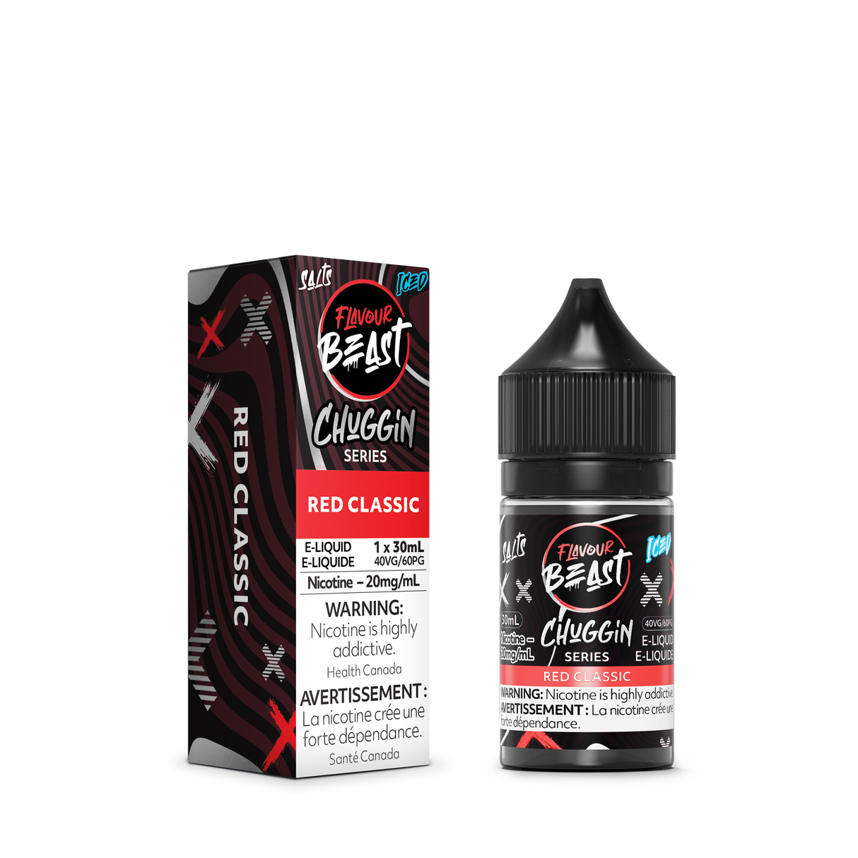 Red Classic Iced Chuggin Series Salt Flavour Beast Juice E-Liquid 30ml Pack