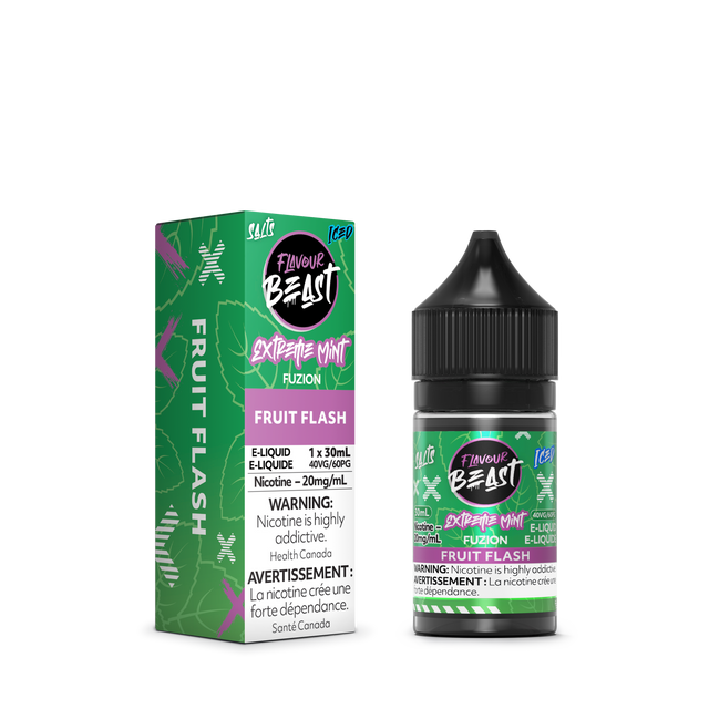 Fruit Flash Iced - Extreme Mint Fuzion E-Liquid by Flavour Beast, 30ml, 20mg/ml nicotine strength, 40VG/60PG