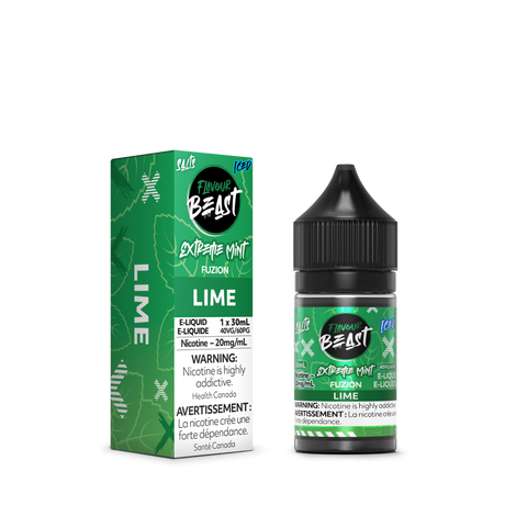 Lime Iced - Extreme Mint Fuzion E-Liquid by Flavour Beast, 30ml, 20mg/ml nicotine strength, 40VG/60PG