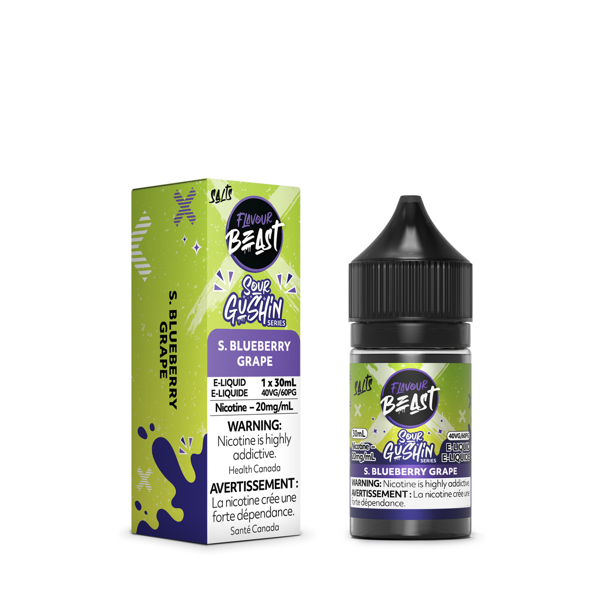 Flavour Beast Salt - Sour Gushin S. Blueberry Grape