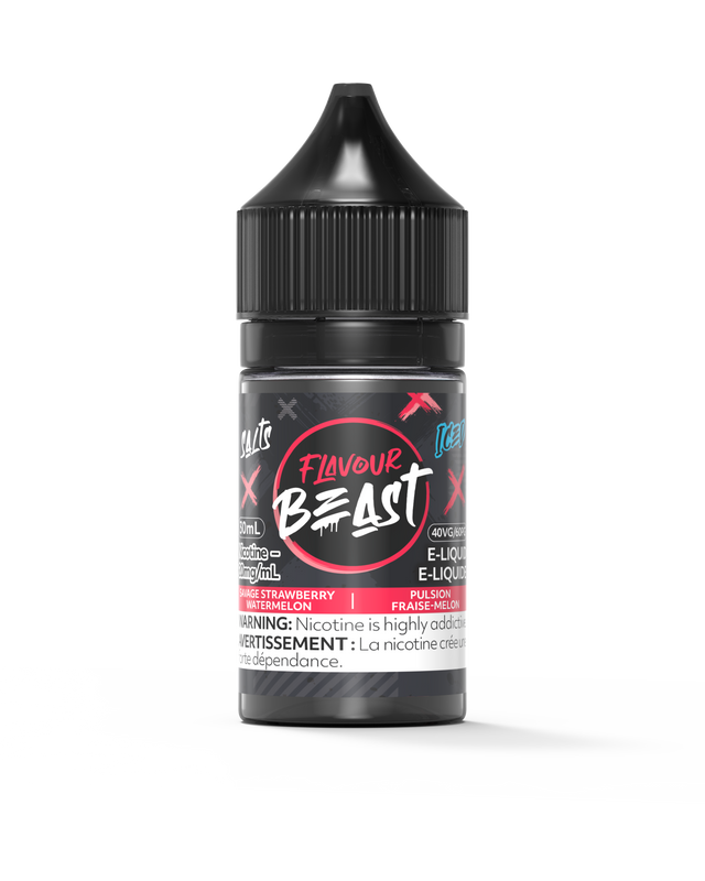 Savage Strawberry Watermelon Iced - Flavour Beast Vape Juice E-Liquid Nic Salt 30ml