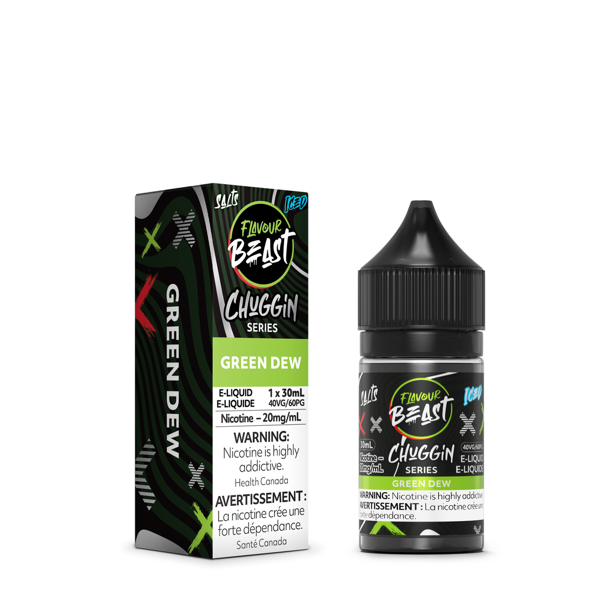 Green Dew Iced - Chuggin Series Salt - Flavour Beast Juice E-Liquid Pack