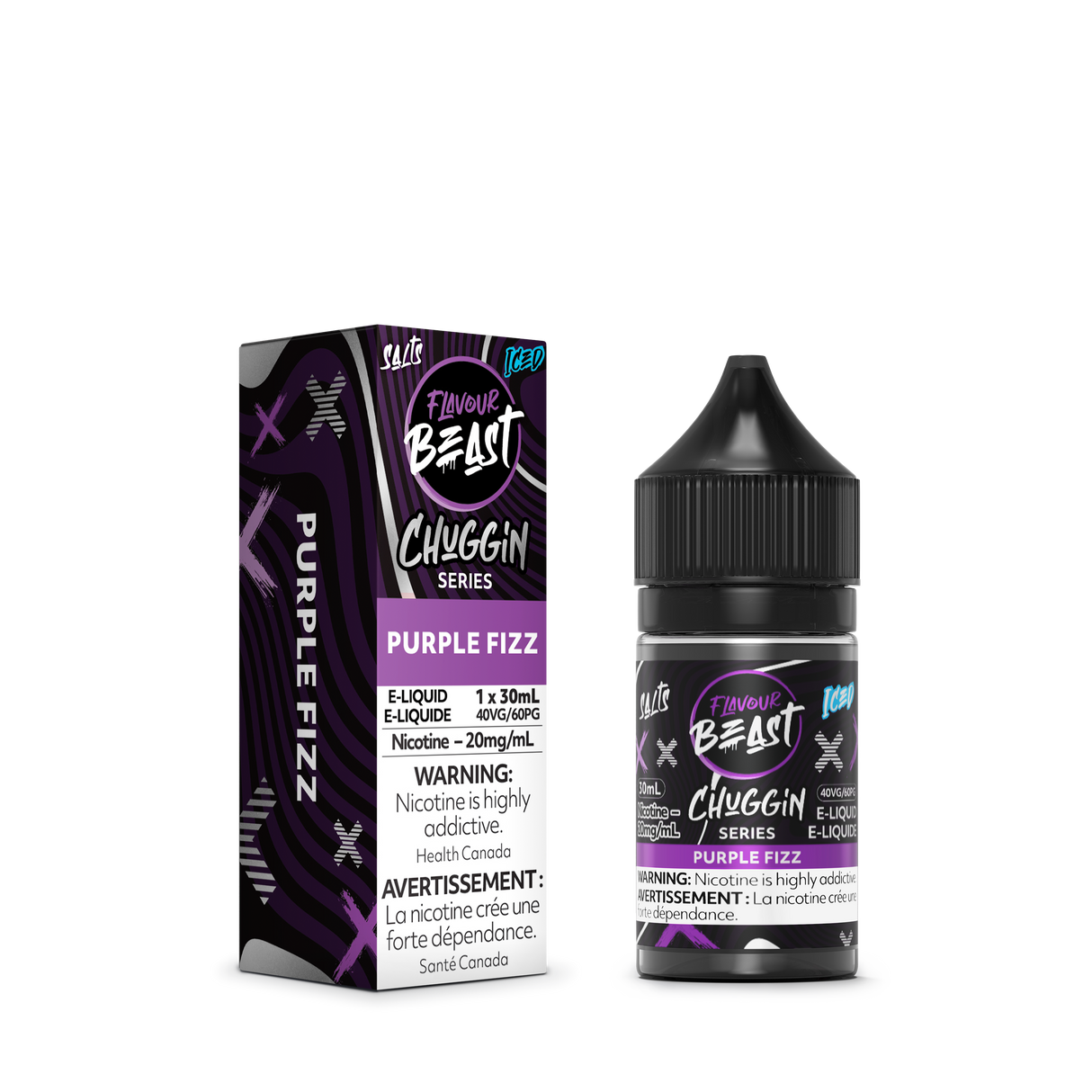 Purple Fizz Iced - Chuggin Series Salt - Flavour Beast Juice E-Liquid Pack