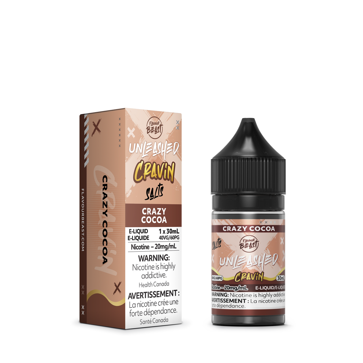 Flavour Beast Juice Crazy Cocoa Salt E-Liquid - Cravin Series - 30mL