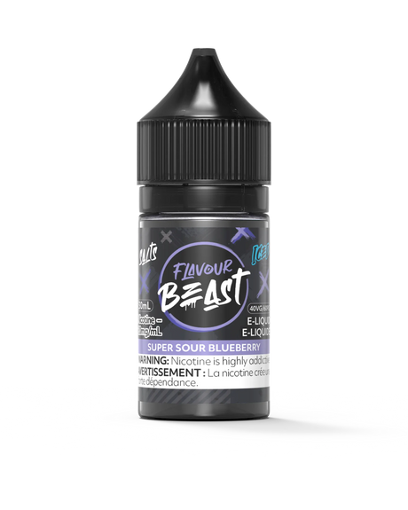Super Sour Blueberry Iced - Flavour Beast Vape Juice E-Liquid Nic Salt 30ml