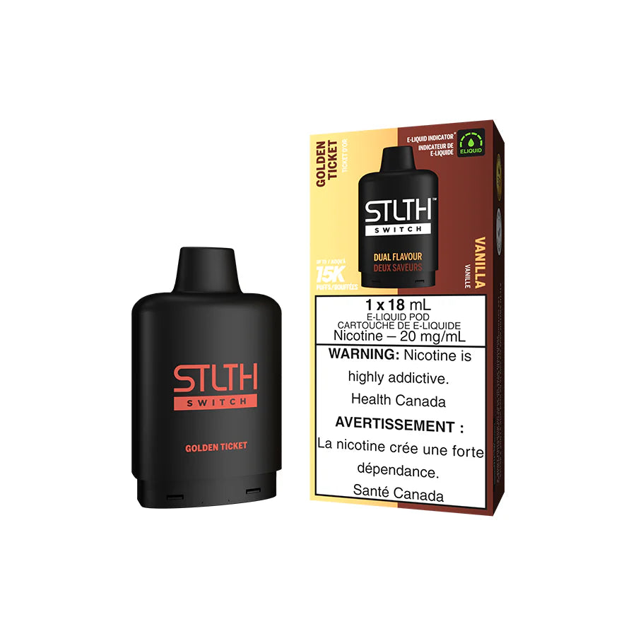 Golden Ticket and Vanilla - STLTH SWITCH Pod Pack 15K Dual Flavour