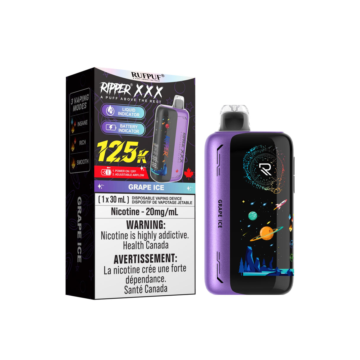 GRAPE ICE Ripper XXX 125k Disposable Vape