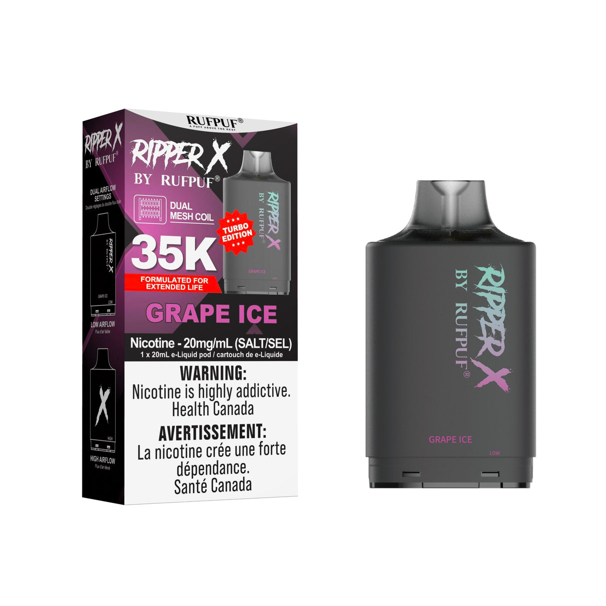 Grape Ice - Ripper X 35k Turbo Pod 20mg/ml