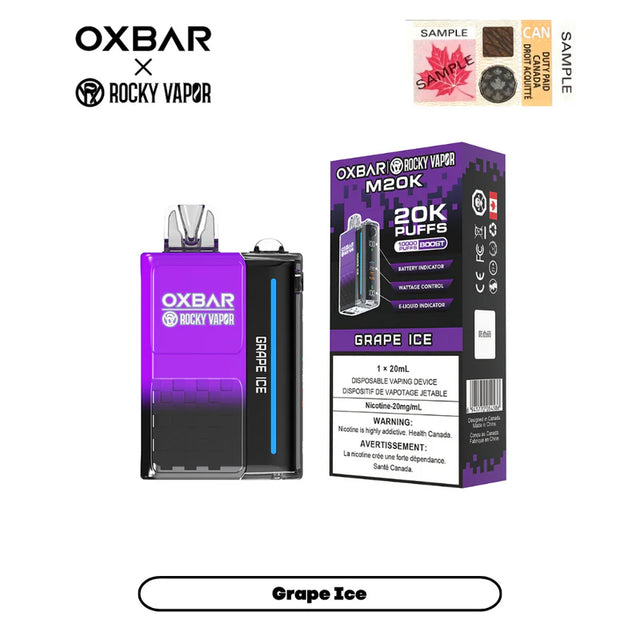 Rocky Vapor Oxbar M20K - Grape Ice 20000 Puffs