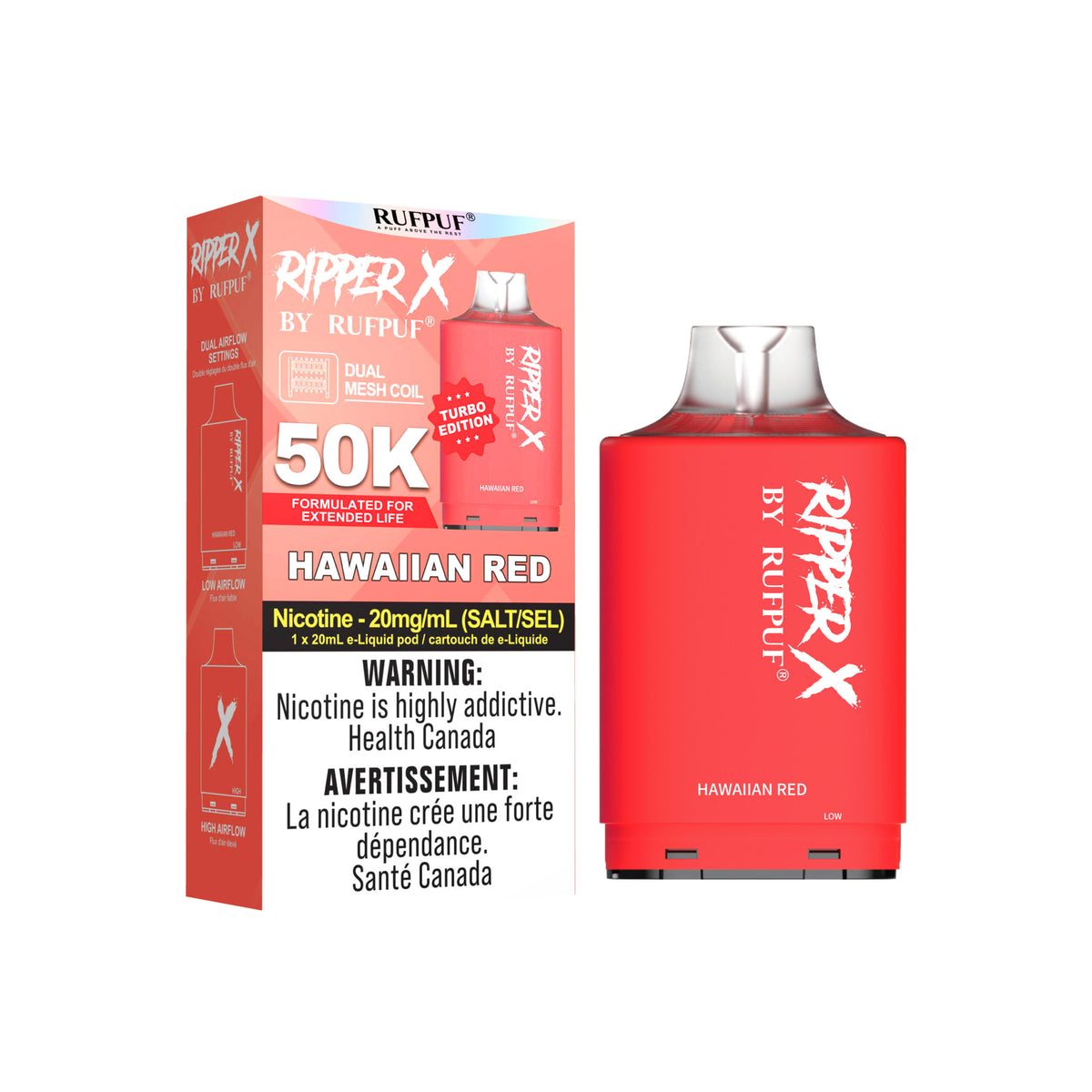 Hawaiian Red - Ripper X 50K Turbo Pod | 50000 Puffs – Quality Vapes