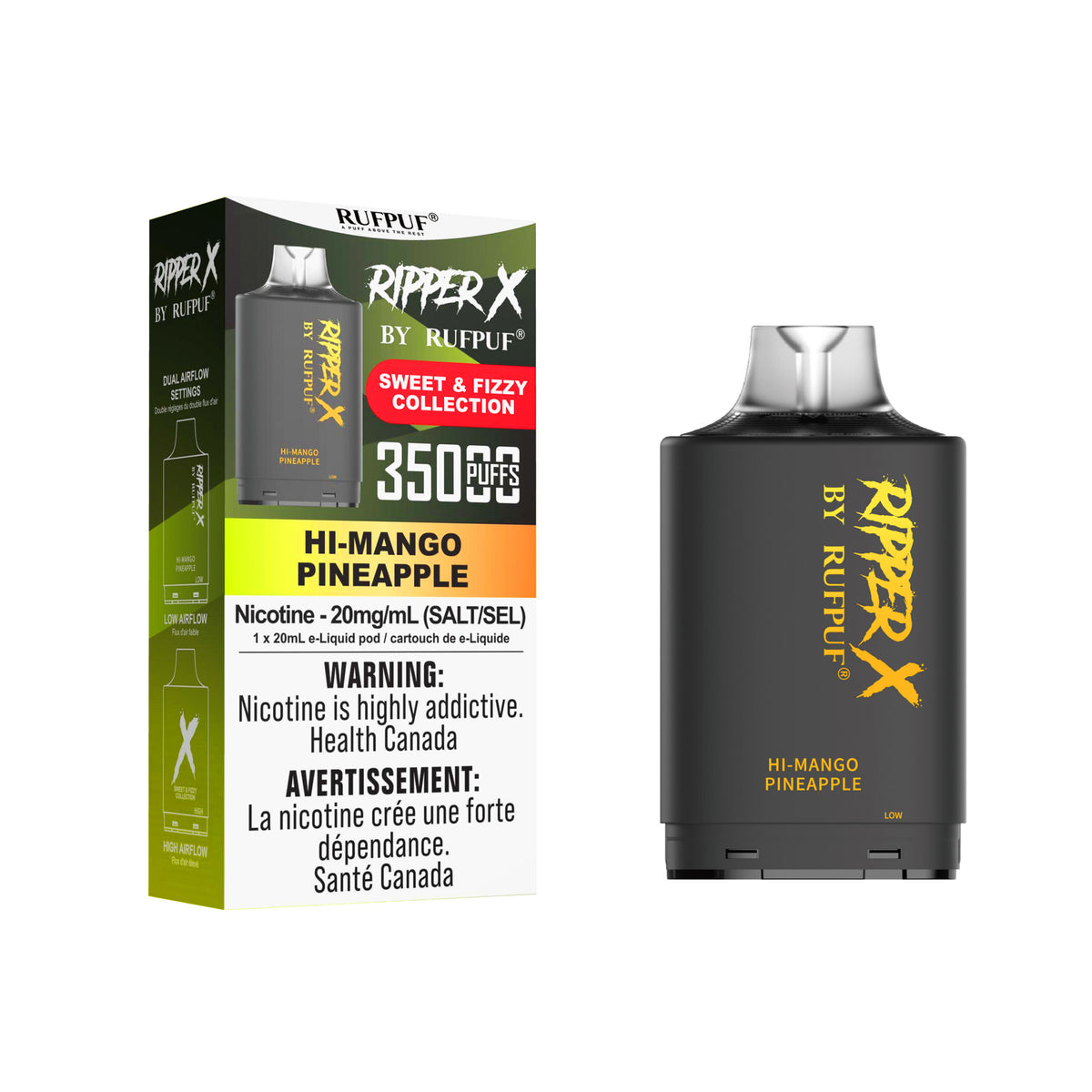 Vapes Ripper Pods Hi-Mango Pineapple - Ripper X 35k Turbo Pod – Quality Vapes