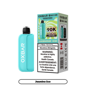 Rocky Vapor Oxbar Maglink Prefilled Pods 90K Jasmine Ice prefilled pod with 90000 puffs and dual mesh coil in Canada