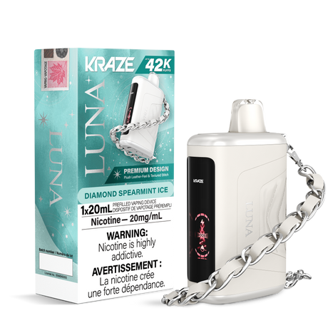 Diamond Spearmint Ice - KRAZE Luna 42K Disposable Vape 42,000 Puffs, 20mg/ml