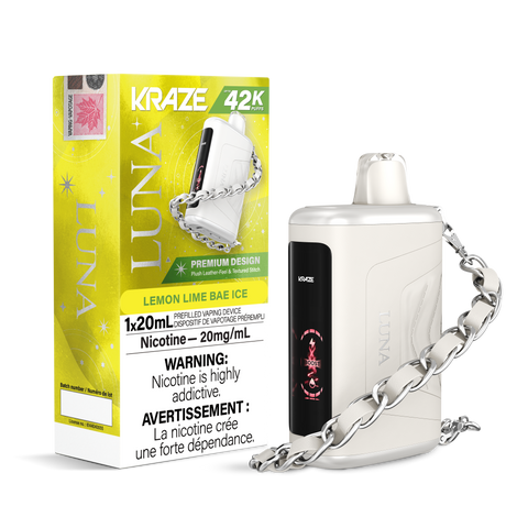 Lemon Lime Bae Ice - KRAZE Luna 42K Disposable Vape 42,000 Puffs, 20mg/ml